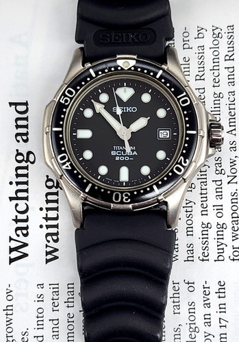 1994 Seiko 7N35-6110 SCUBA 200m Titanium Diver, Box & Papers | DC