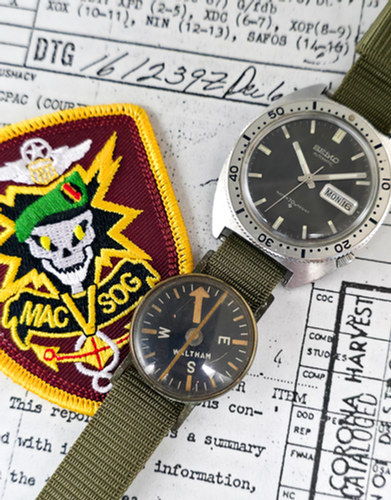 MACV-SOG 1969 Seiko 6106-8100 Diver w/Waltham Military Compass
