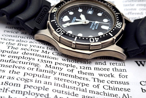 セイコー スキューバダイバー 200m 7N35-6110 チタン 1994 Seiko 7N35-6110 SCUBA 200m Titanium Diver, Box & Papers | DC