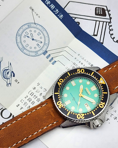SEIKO 2625-0010 ダイバーズ ミントグリーン オリジナルバンド Full Set Teal 1984 Seiko 2625-0010 Womens Diver | DC Vintage Watches