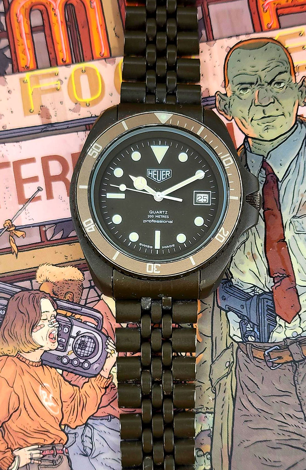 Thumbnail: 1983 Heuer Ref. 981.006 Military Olive PVD Dive Watch