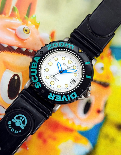 希少 SEIKO ダイバーズウォッチ 200m 5H25-6A1A レトロ 希少 SEIKO