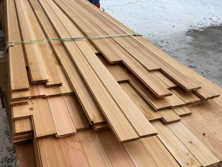 Tongue and Groove Cedar Ceiling Boards: Clear vs Tight Knot and 1x4 vs 1x6