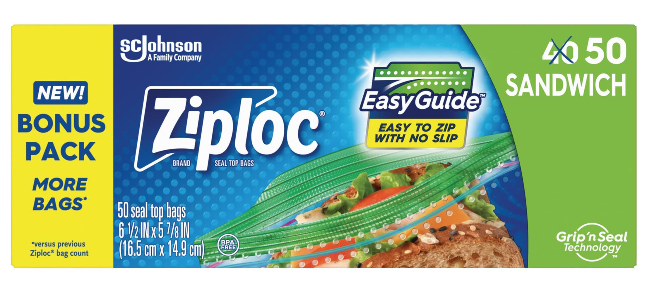 Ziploc Seal Top Bags
