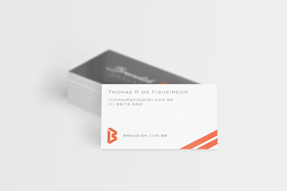 Business card with focus effect and customized branding