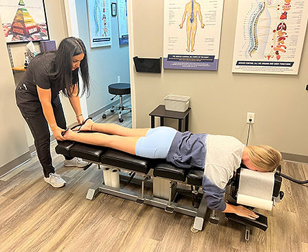Patient getting adjusted Jacksonville Chiropractor San Jose Chiropractic