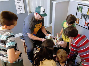 Dr. Rojo with kids Kalispell mt flathead valley chiropractor