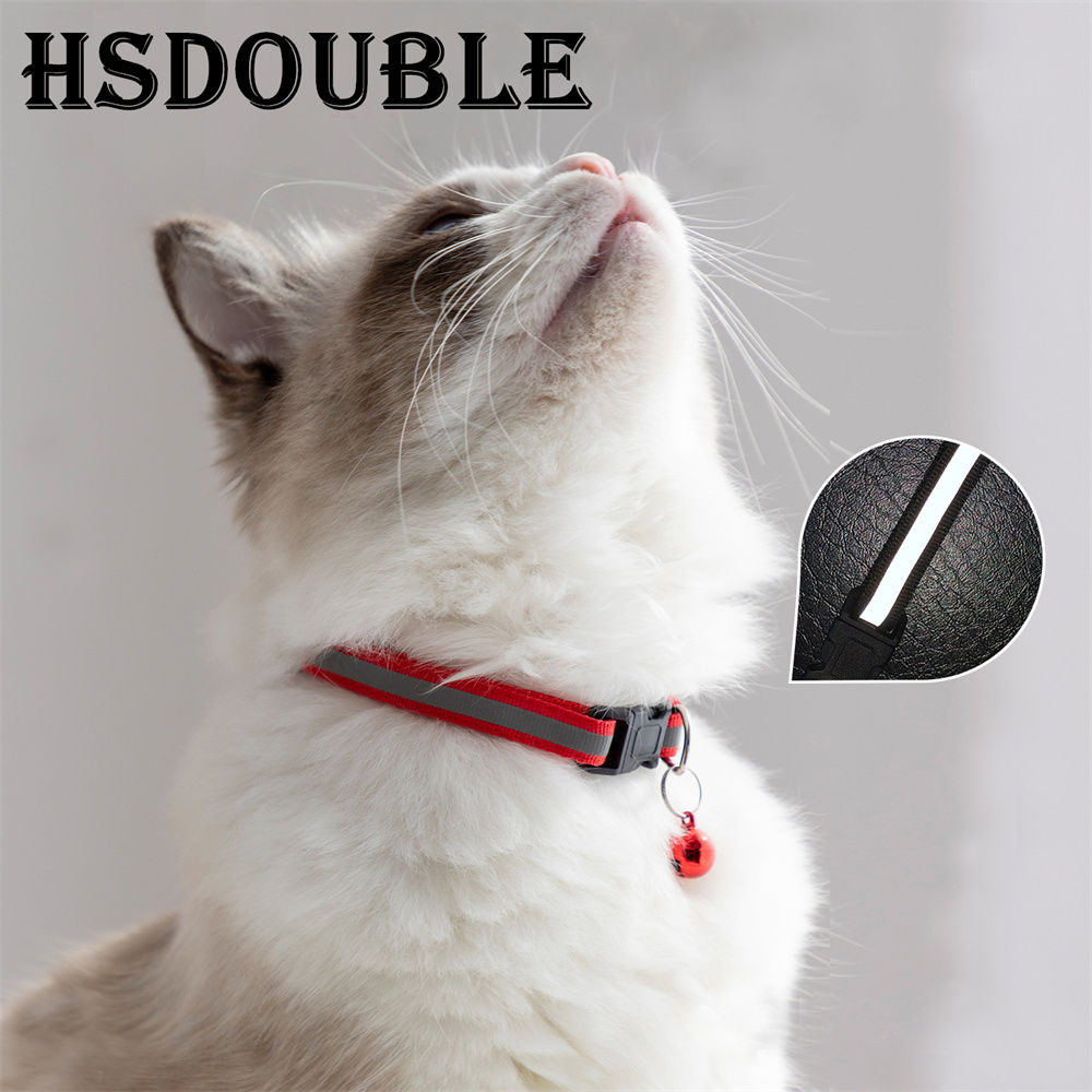 Reflective Cat & Small Dog Collars with Bell | 2-Pack, 12 Colours