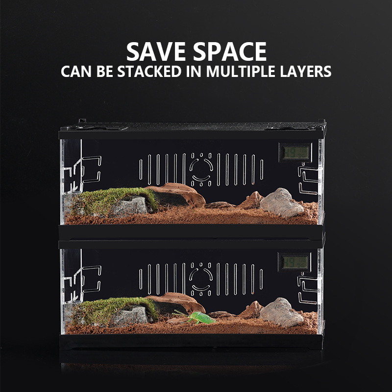 Thumbnail: Acrylic Reptile Vivarium with LED & Heating Pad | Lizard & Snake Enclosure