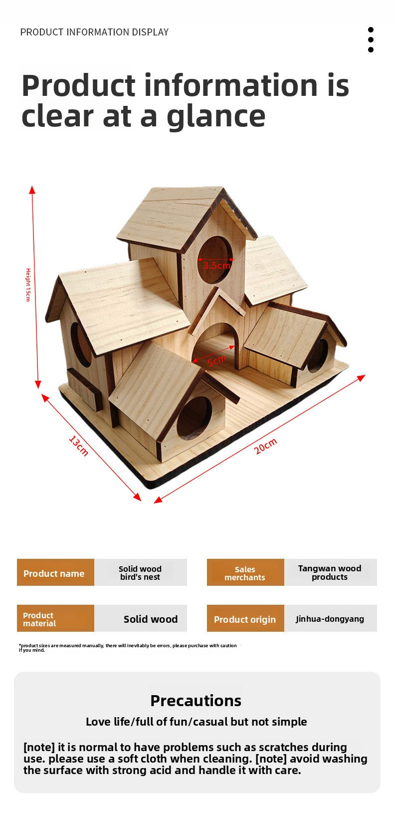 Thumbnail: Large Wooden Garden Bird House | Multi-Room Nesting Box