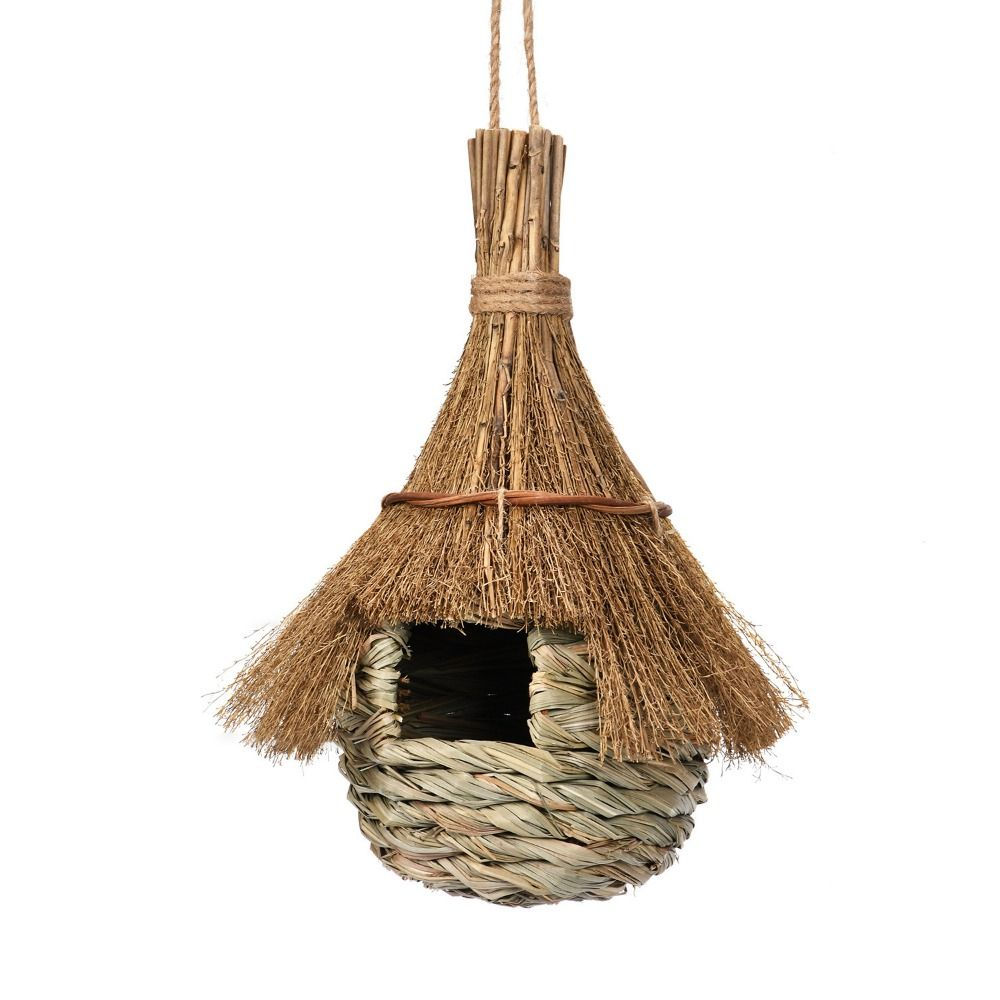 Handwoven Grass Garden Bird Hut | Outdoor Shelter for Wild Birds