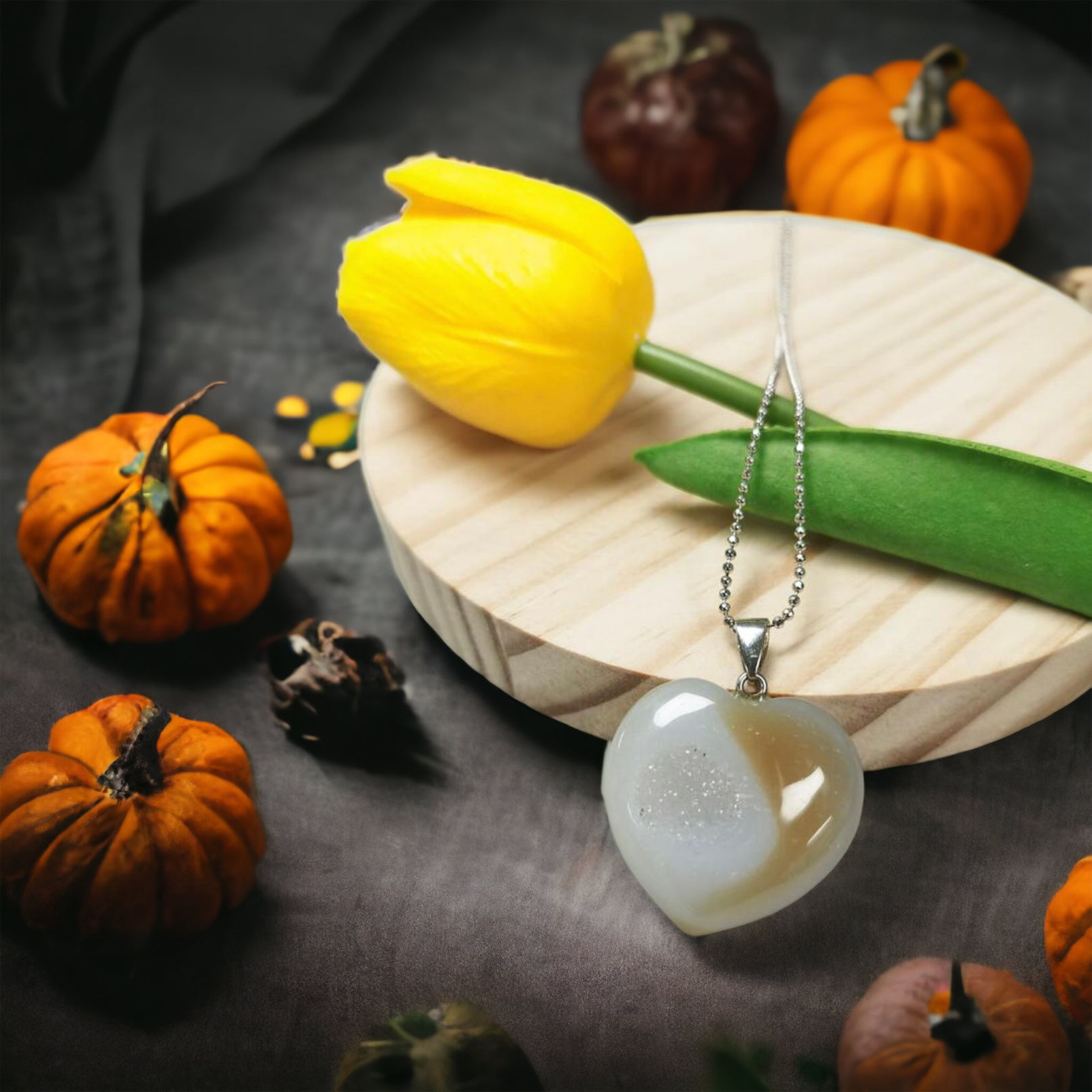 Collier en Agate Drusée