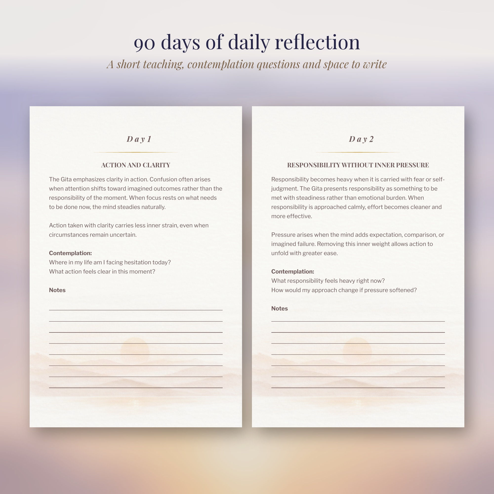 The Bhagavad Gita Journal for Daily Life | Instant Digital Download
