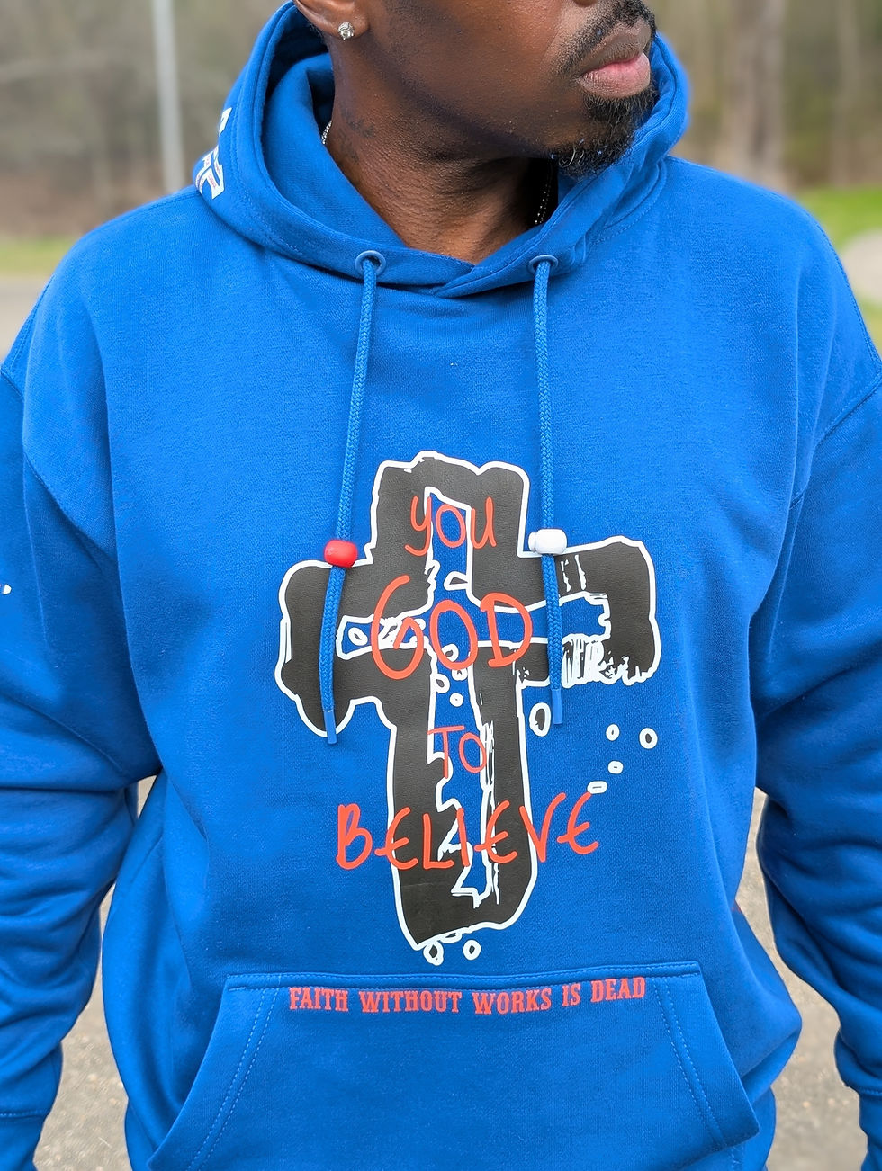 Thumbnail: Royal Blue " You God To Believe" Hoodie 