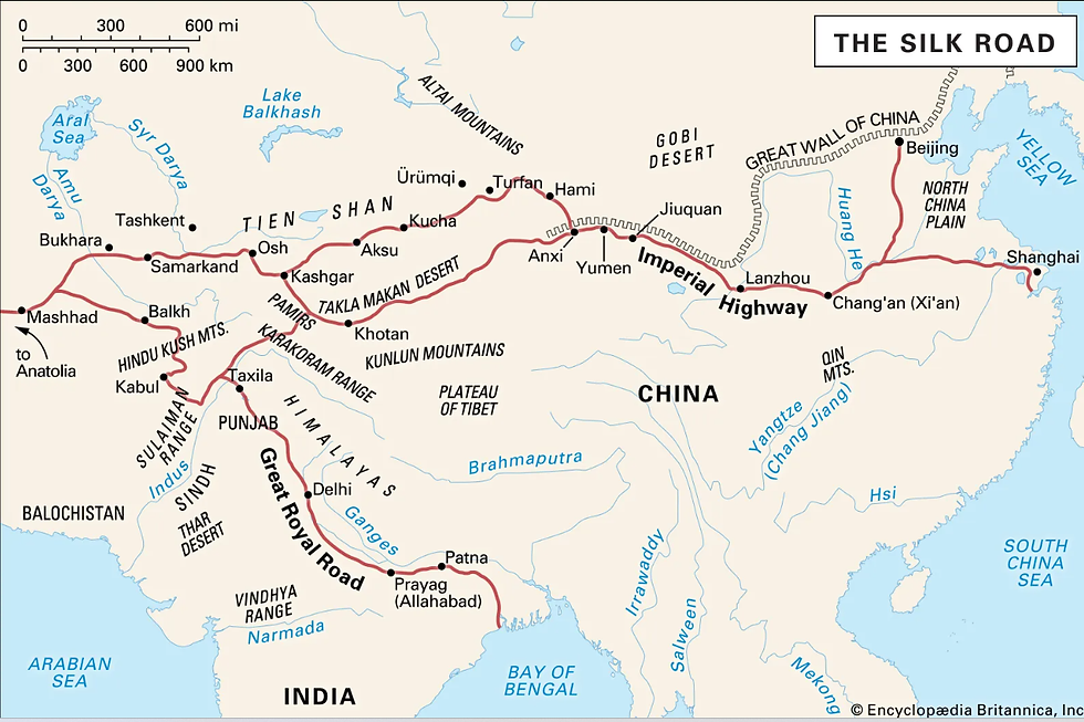 Silk Road map