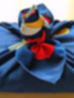 furoshiki gift wrapped christmas present