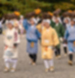Jidai matsuri Kyoto procession ladies with bundles on their heads