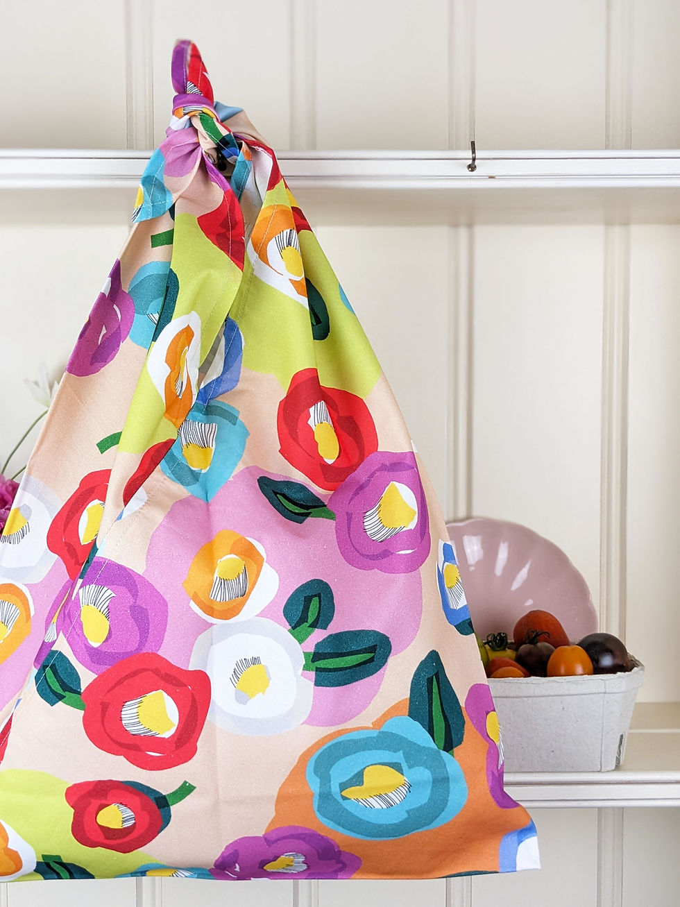 Thumbnail: azuma bukuro furoshiki tote bag on dresser