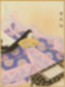 murasaki shikibu holding a fan