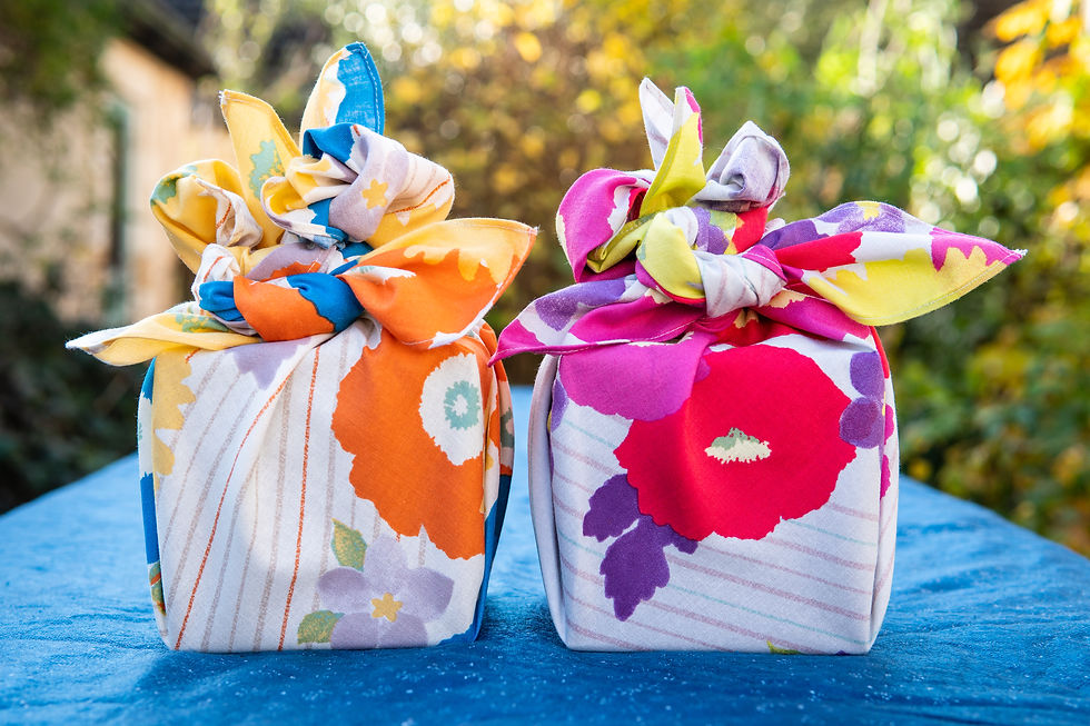Thumbnail: meadow flowers furoshiki gift-wrapped present
