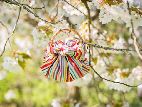 furoshiki ring bag and cherry blossom