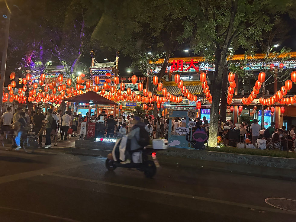 Beijing street at night