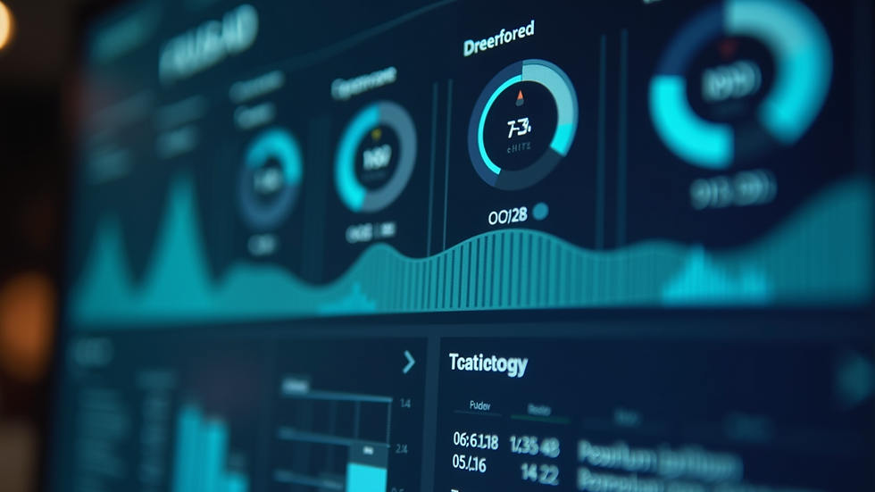 Close-up view of a digital dashboard showing AI readiness metrics