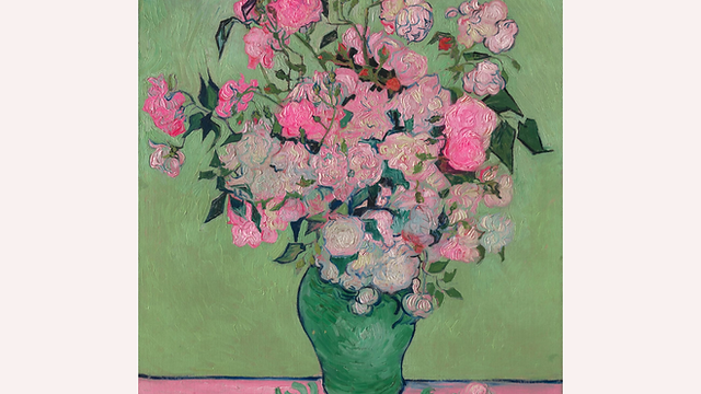 Pink Roses Vincent Pink Roses In A Vase Vincent Van Gogh