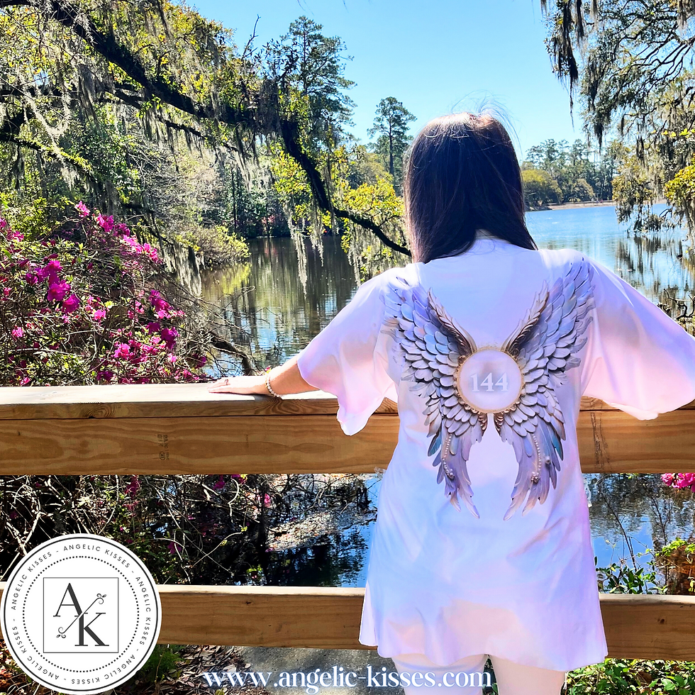 144 Angel Wing Kimono Robe | Seraphim Angels | Silky Knit Short Robe | Angel Wing Cardigan | Pearl A