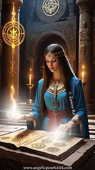 Priestess in a temple