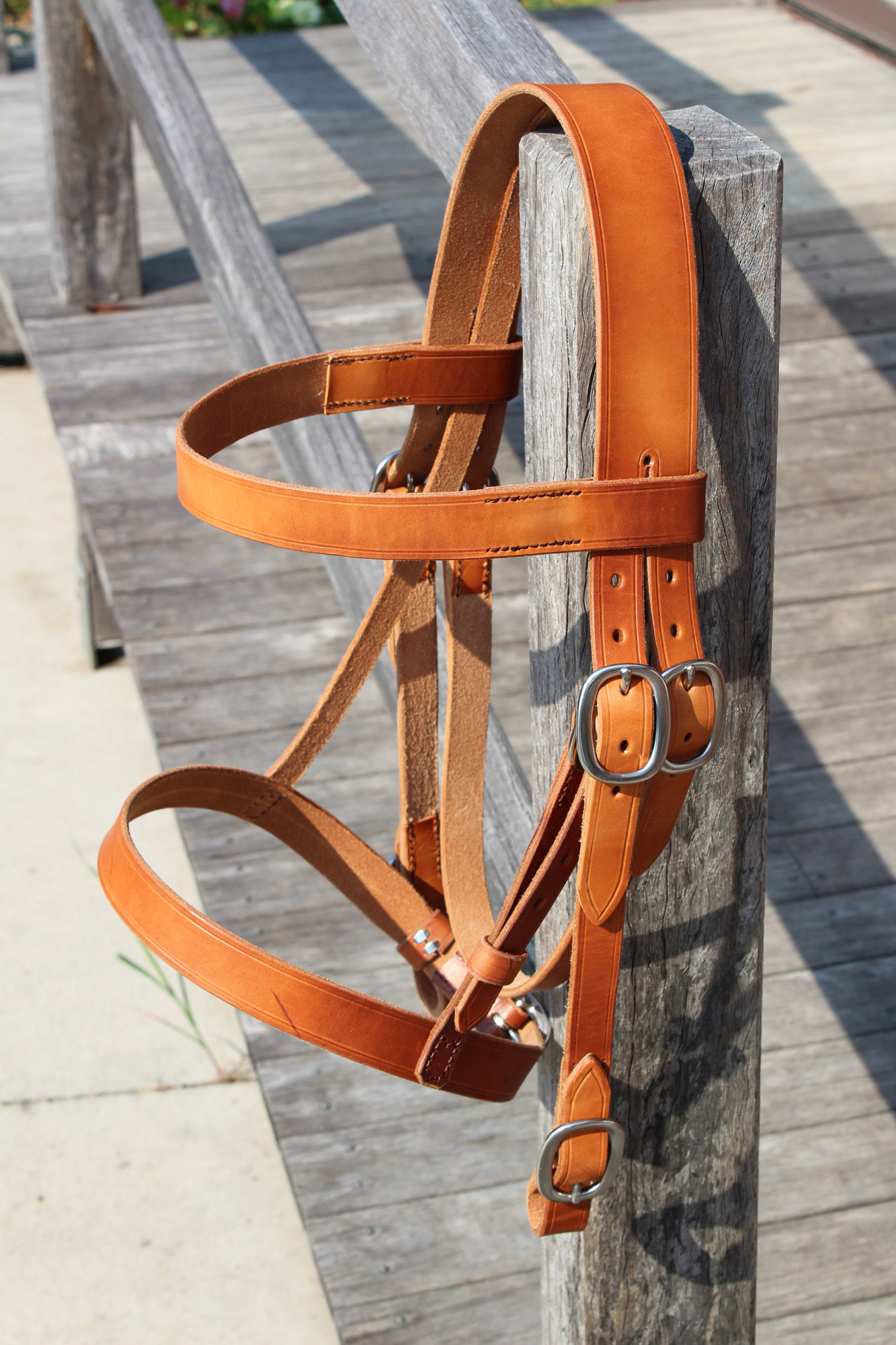 Snaffle Bridle Draught Natural SS