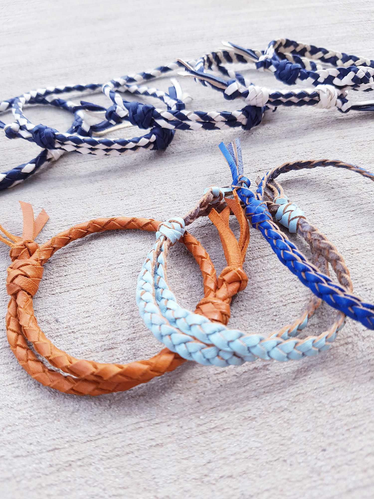 Hand Plaited Leather Wristband