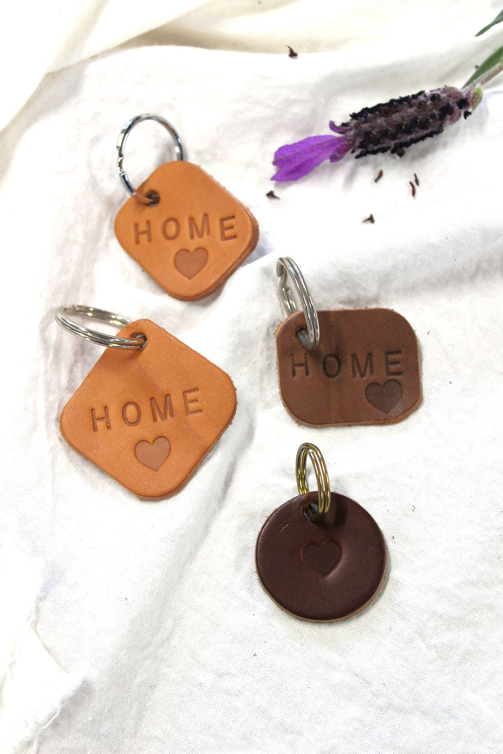 Thumbnail: Simple Stamped Leather Keyring