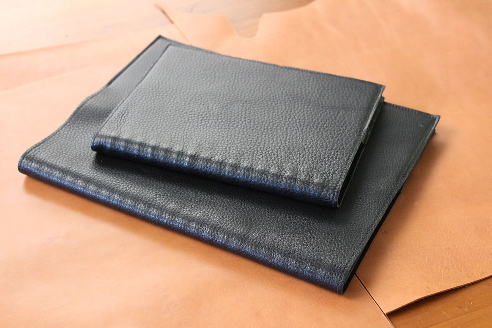 Thumbnail: A5 Leather Diary Cover Black