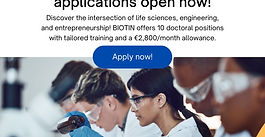 Exciting News: BIOTIN PhD Position Applications Now Open!