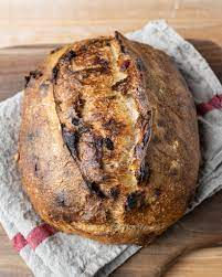 cranberry walnut sourdough loaf