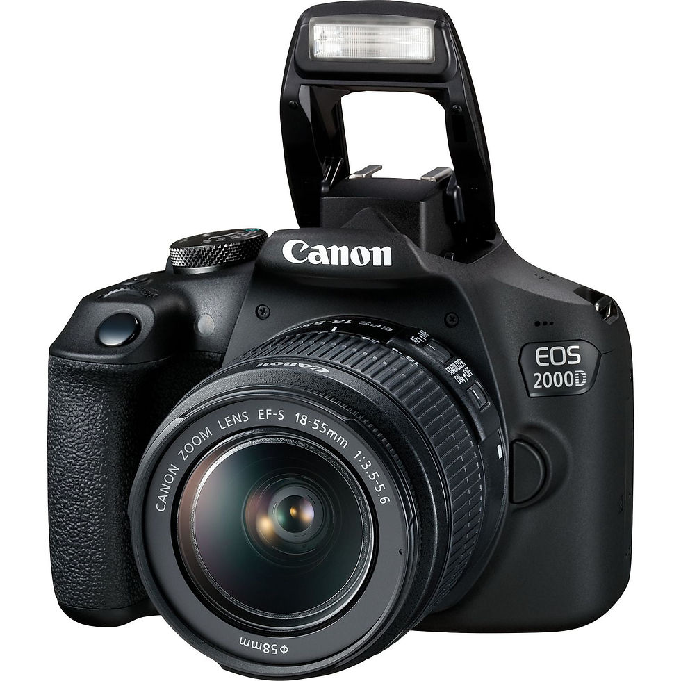 Canon EOS 2000D (Rebel T7) DSLR Camera with EF-S 18-55mm f/3.5-5.6 Lens & Delux