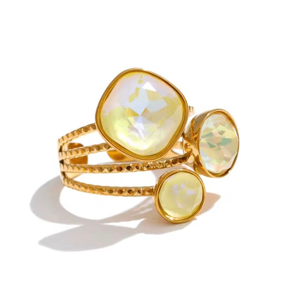 Verstelbare ringen met multi-color kristal
