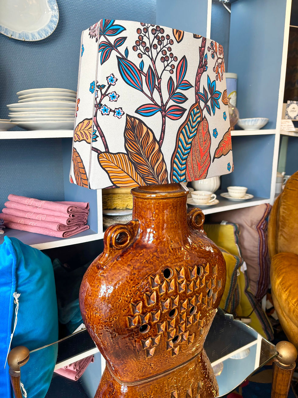 Miniature : Pied de lampe vintage céramique 