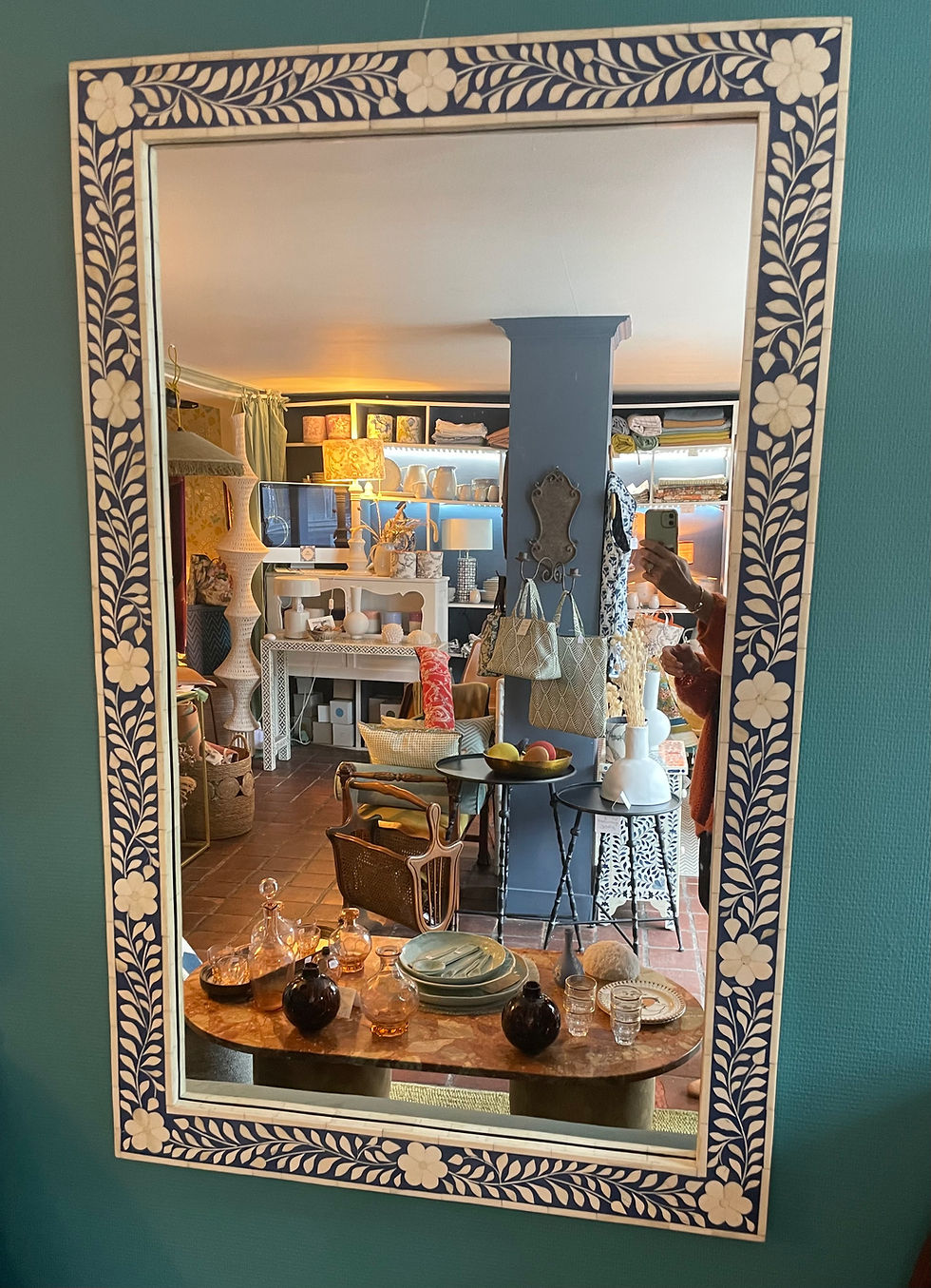 Miroir marqueterie authentique