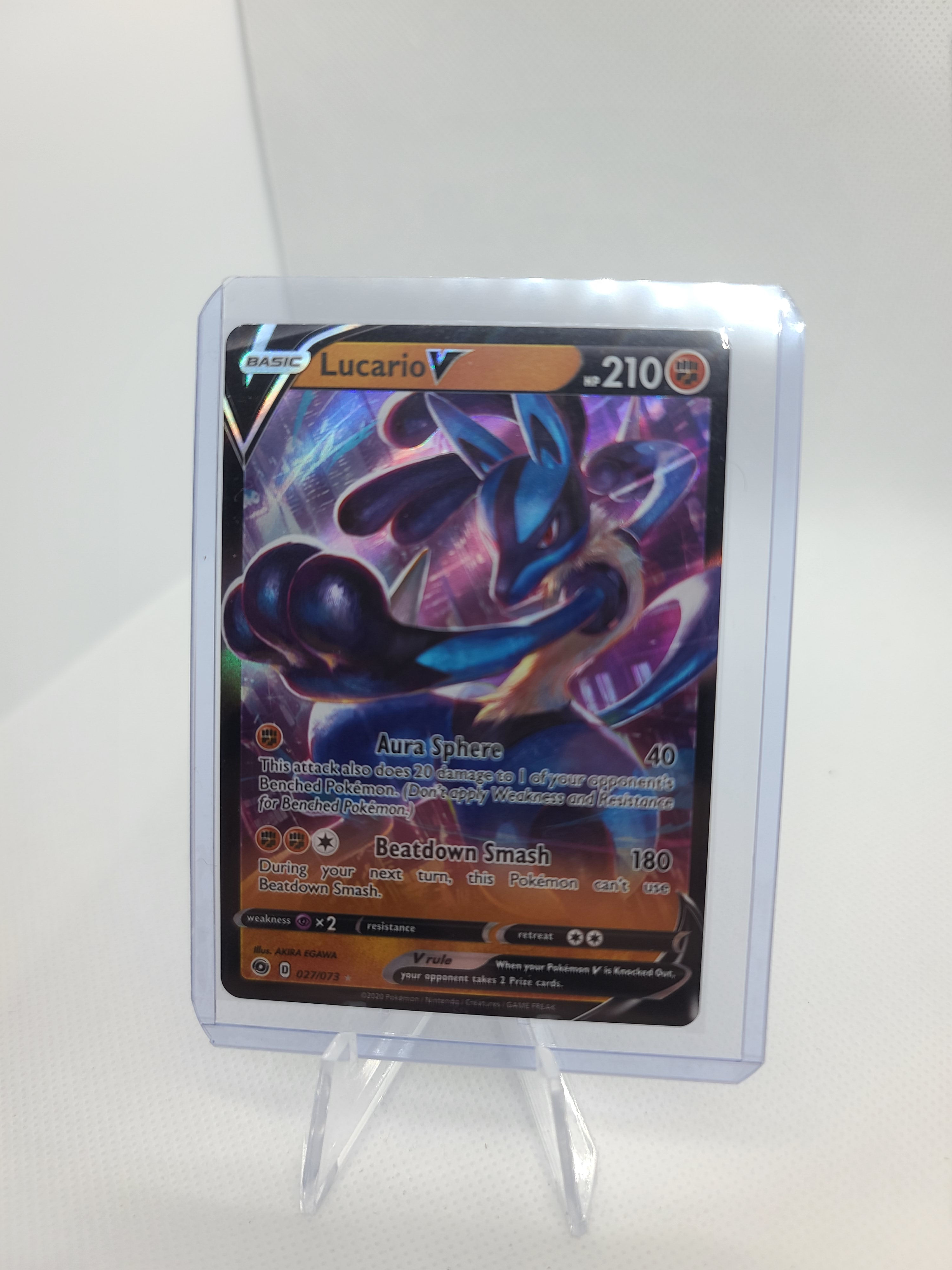 Lucario V 027/073 | Champions Path Ultra Rare Full Art Pokemon Card | Mint