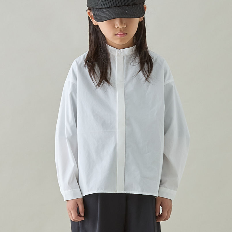 (1月下旬入荷予定)stretch typewhiter bandcollar shirt (MS40-1906)