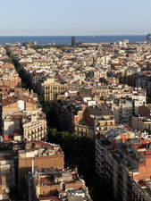 View of Barcelona, Spain from Sagrada Familia Basilica