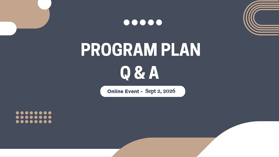 Program Plan Q&A 2026
