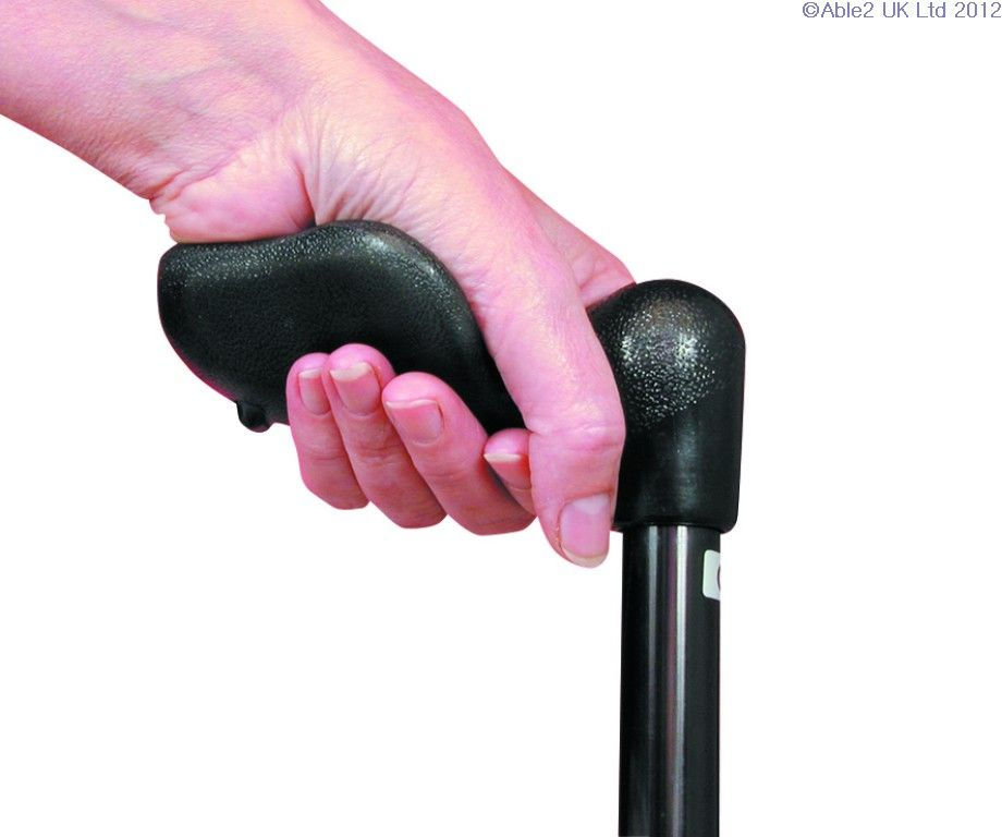 Arthritis Grip Cane Adjustable - Black, Left Handed   (30-39")