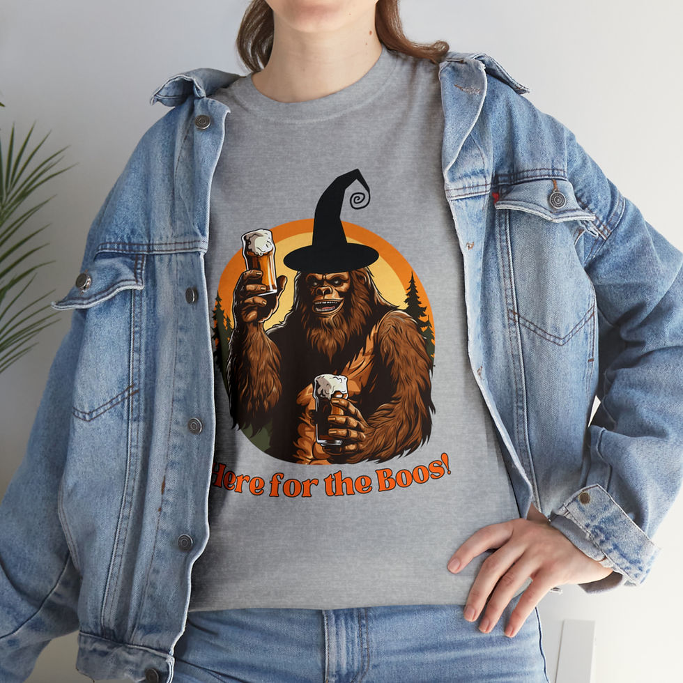 Thumbnail: Sasquatch Spirits Tee: Cryptid's Halloween Toast