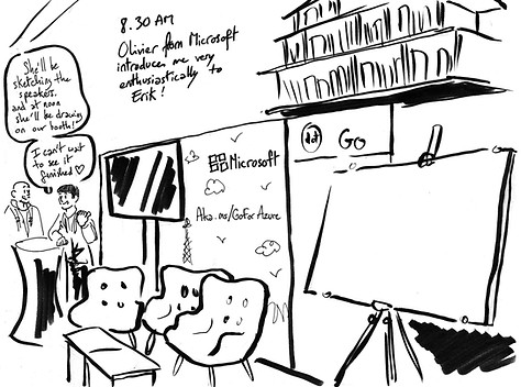 Livesketching Microsoft dotGo 2019 Paris eventprof
