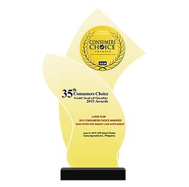 35th CONSUMERS CHOICE Gold Seal of Quality 2015 Awards  LUXXE SLIM 2015 Consumers Choice Awardee Most Effective Weight Loss Supplement