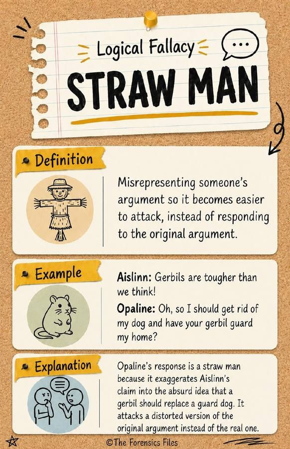 Straw Man - Logical Fallacies Poster