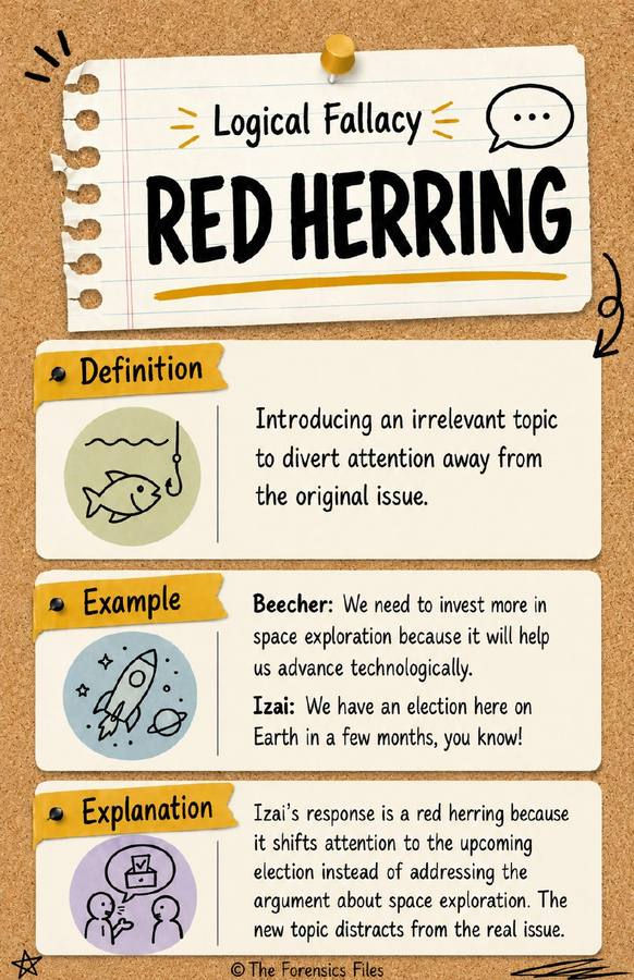 Red Herring - Logical Fallacies Poster